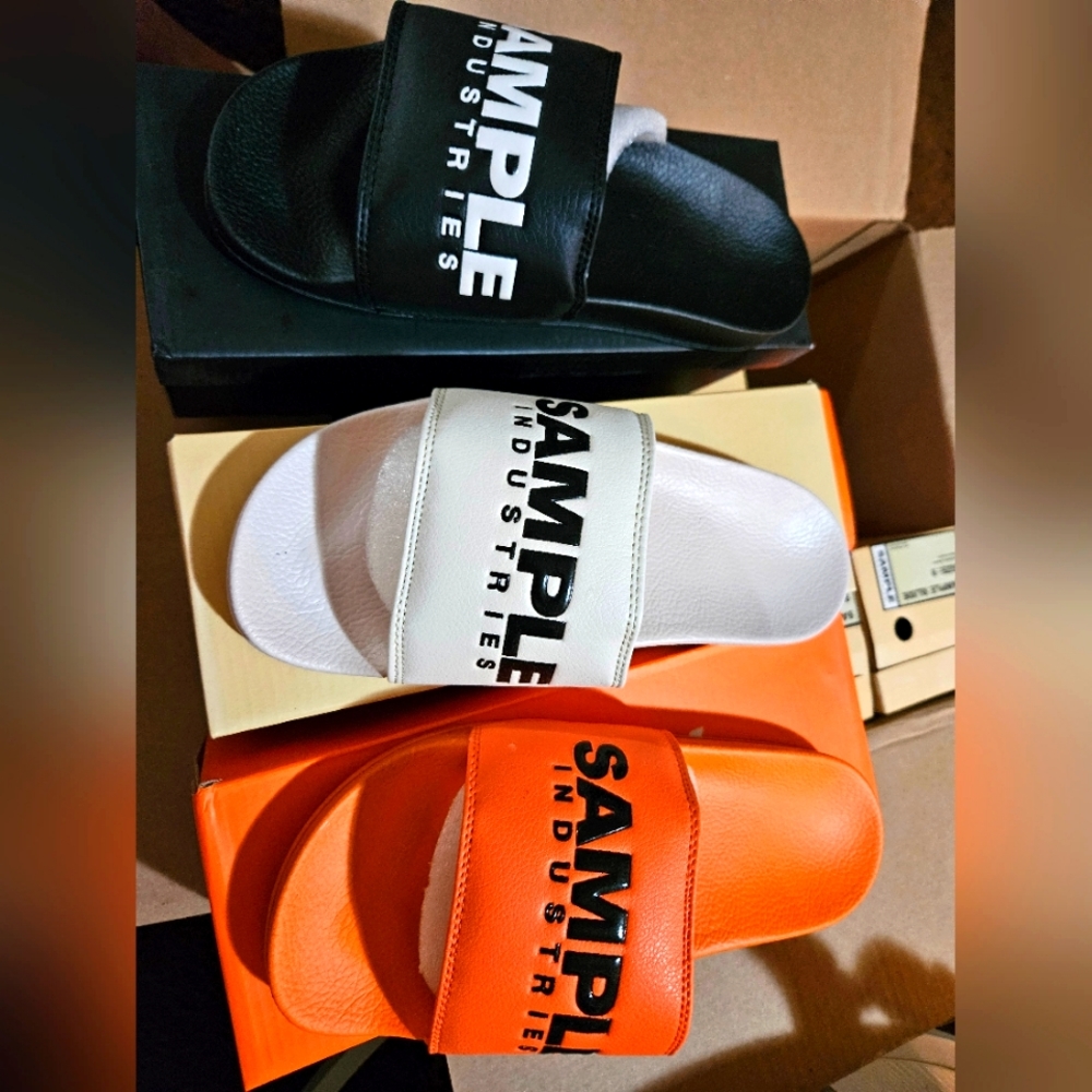 Sample Industries Slide Sandal HQ Leather Synthetic New Select Colors and Sizes